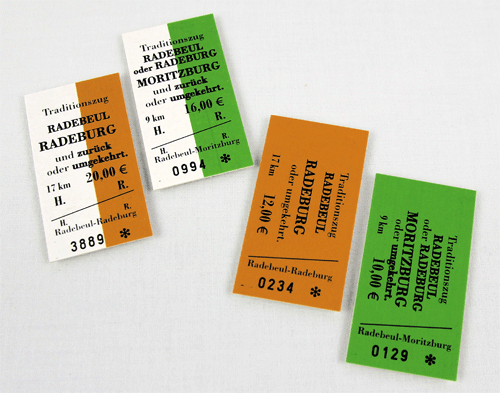 Edmondsonsche Fahrkarte mit Nummerierung