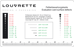 transparente Plastikkarte als Prfschablone